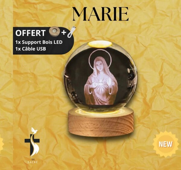 Boule de Cristal LED Religieuse