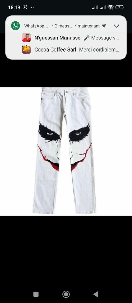 Jeans unisex imprimés tendance