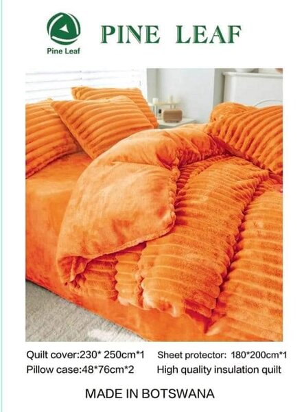 Sweet quality duvets, King size, 5 pieces, orange