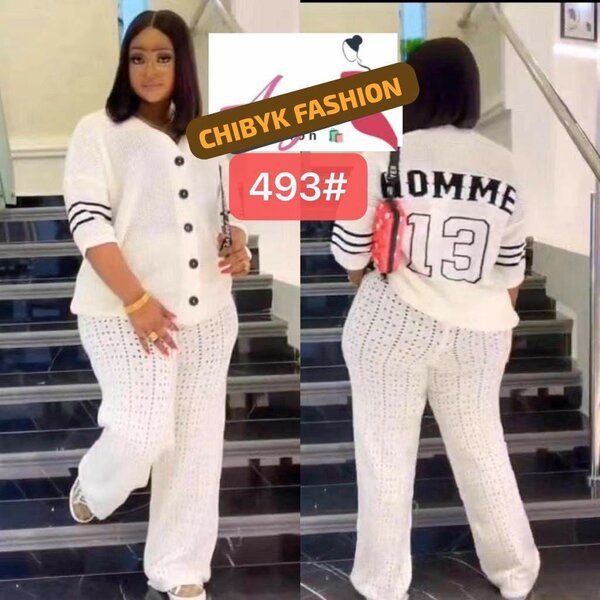 Ensemble tricoté blanc chic