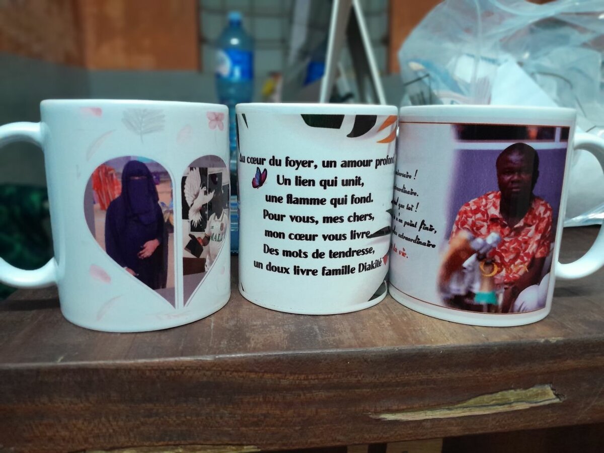 Tasse blanche personnalisé