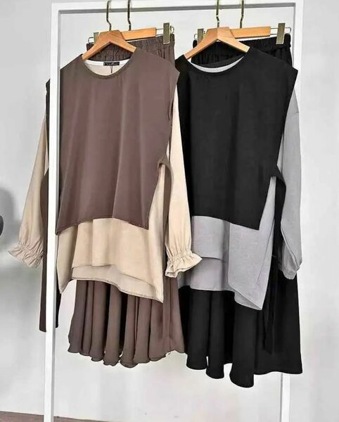 Ensemble tunique et jupe femme