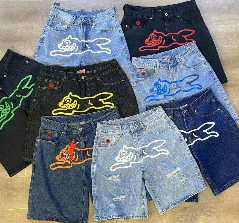 Shorts en jean imprimé tendance