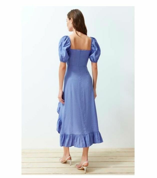 Robe midi élégante bleu