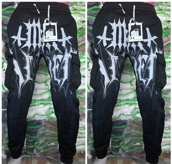 Jogging noir graphique homme