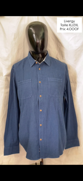 Chemise Homme Bleu XL/2XL