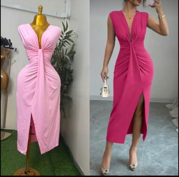 Robe élégante fendue sur le côté pour femme