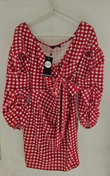 Robe carreaux vichy rouge