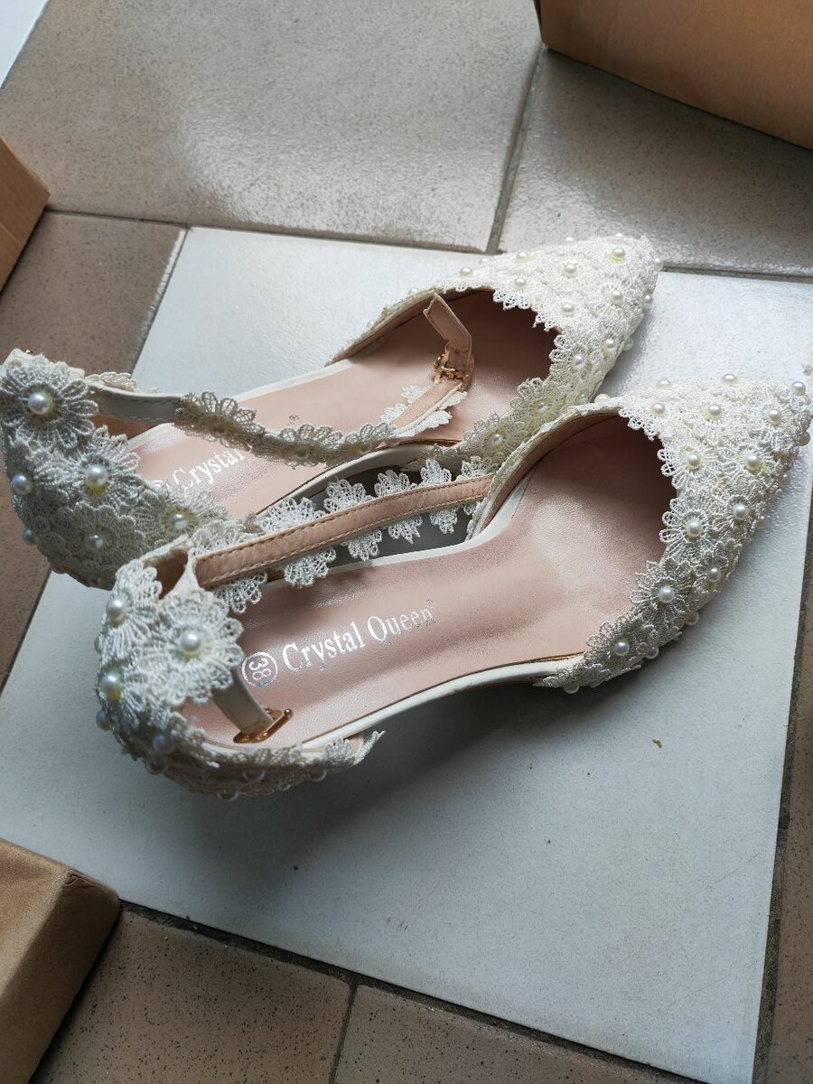 Escarpins Mariage Dentelle Élégante