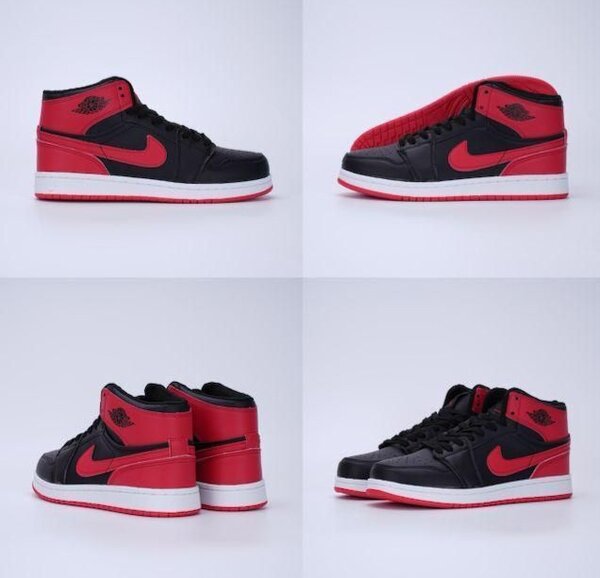 Baskets Air one Rouge Noir