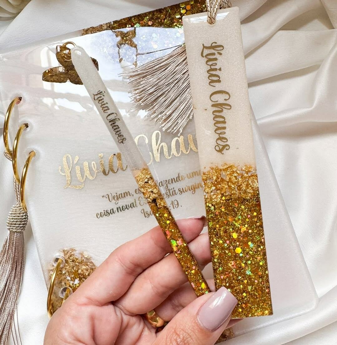 Cahier en résine époxyPailleté