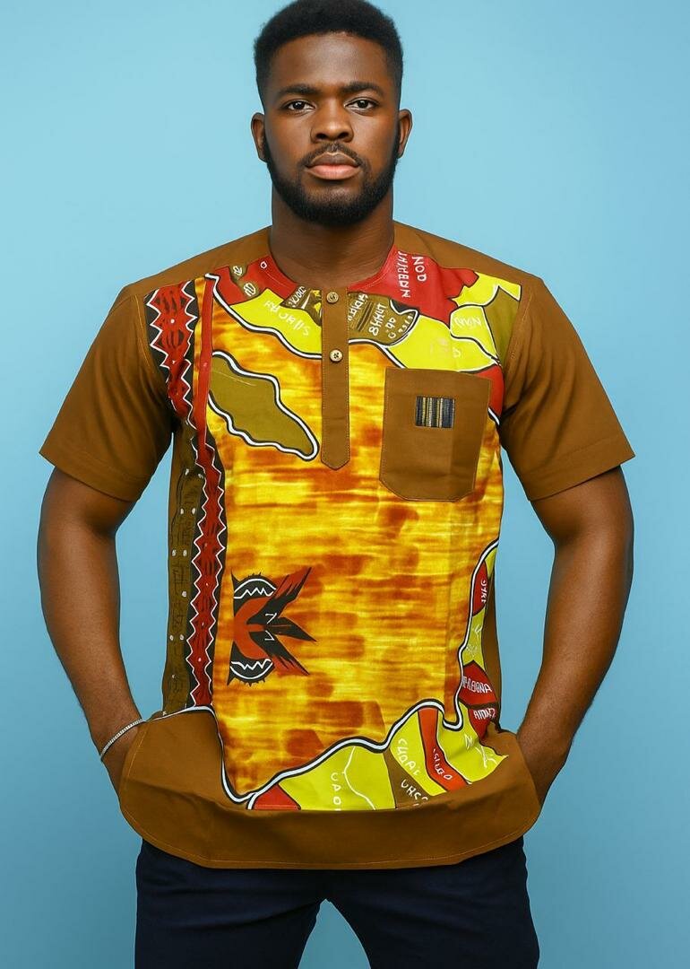 Chemise homme en wax