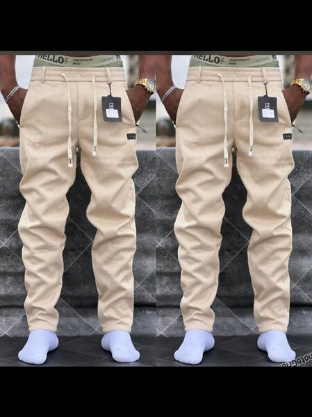 Pantalons de jogging beige homme