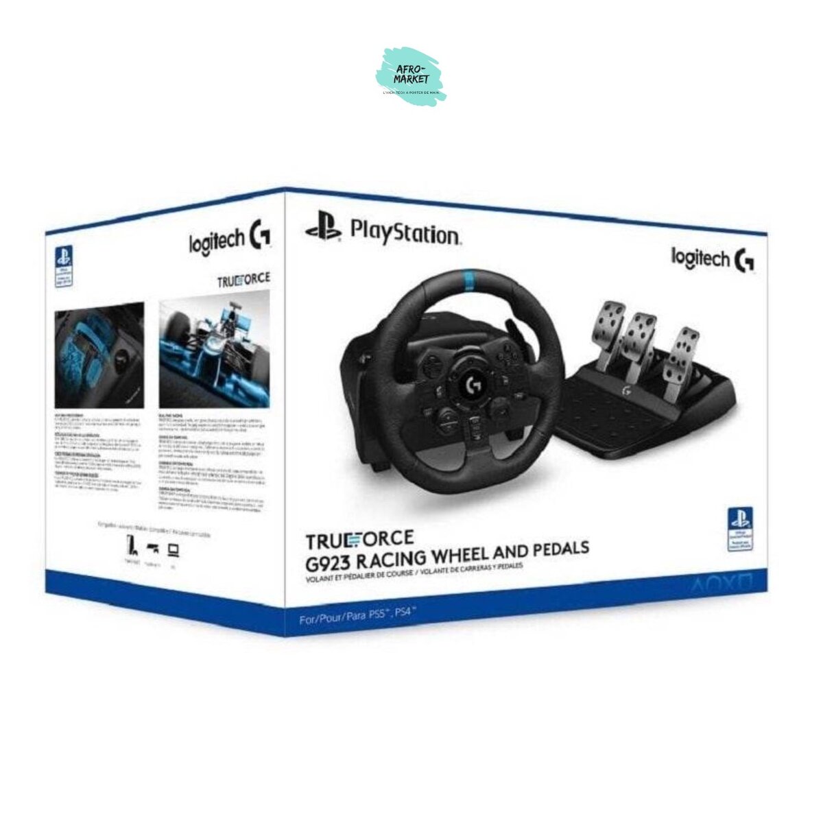 Volant et pédales longitech G923 Wheel pour Ps4, Ps5 et Pc