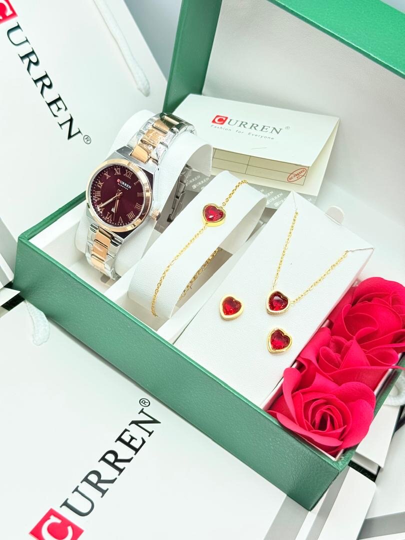 Montre CURREN + Bracelet + Collier + Boucles