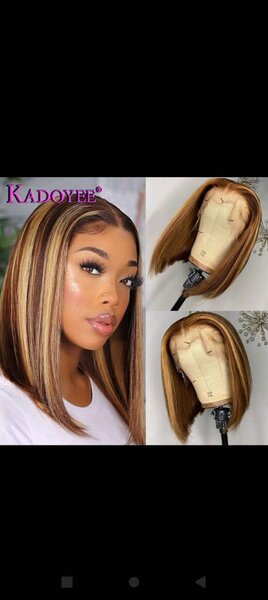 Perruque bob en dentelle