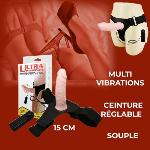 Gode Ceinture Vibrant 15 Cm