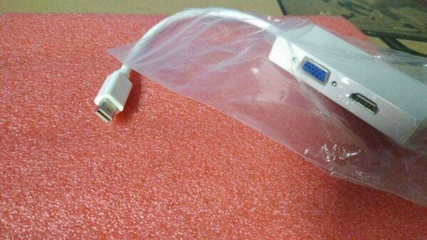 Переходник mini Display Port (папа) на VGA, DVI, HDMI (мама)