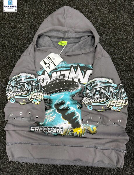 Sweat à capuche imprimé tendance