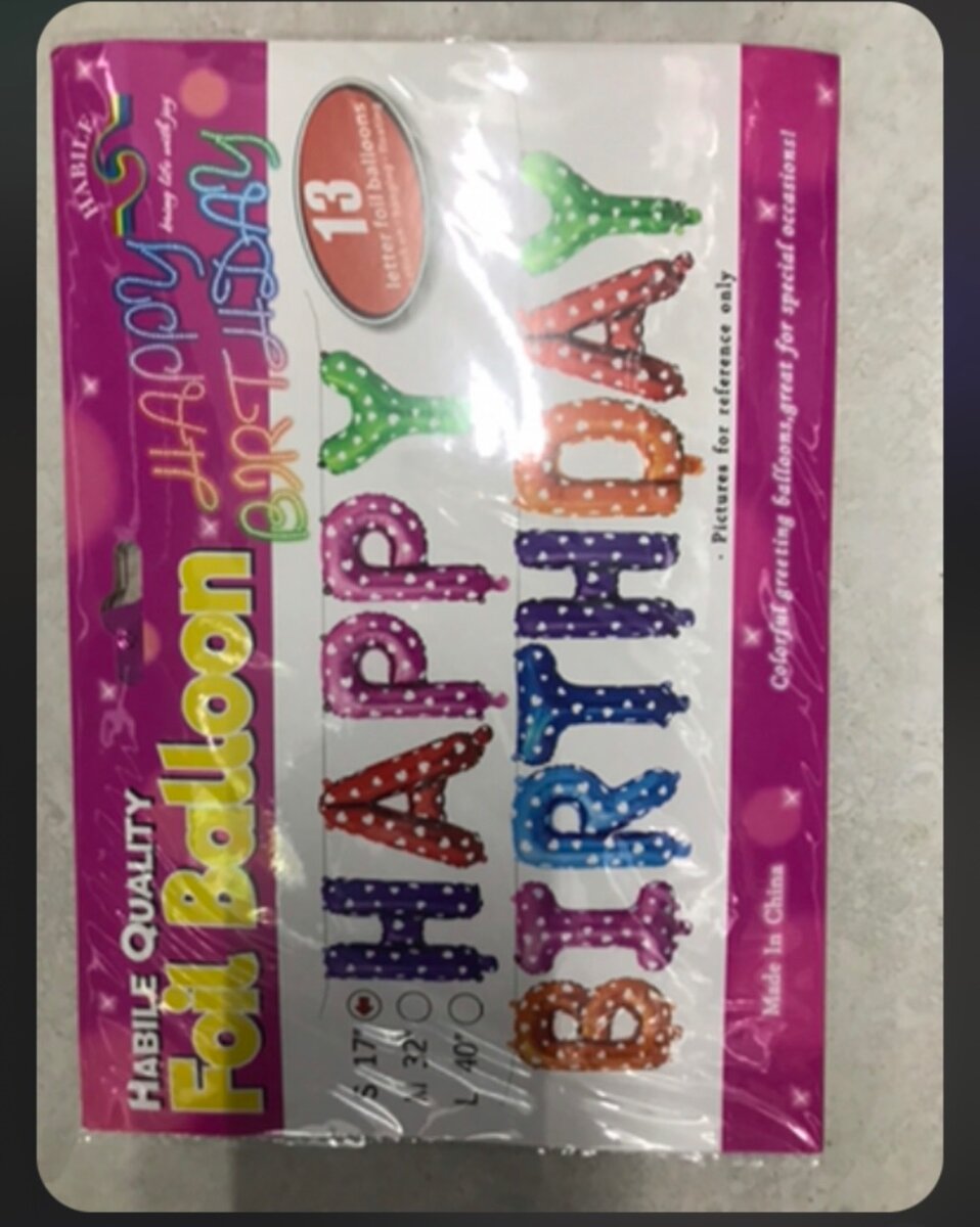 Guirlande Ballon Joyeux Anniversaire