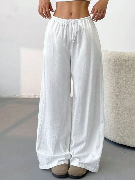 Pantalon large blanc élégant