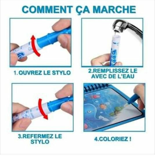 Cahier de coloration magique à eau