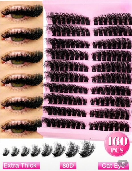 Faux-cils volumineux 160 pcs