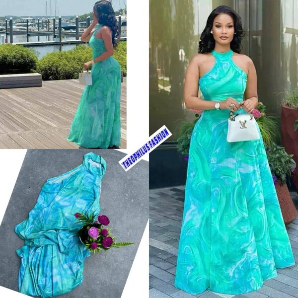 Robe élégante vert turquoise
