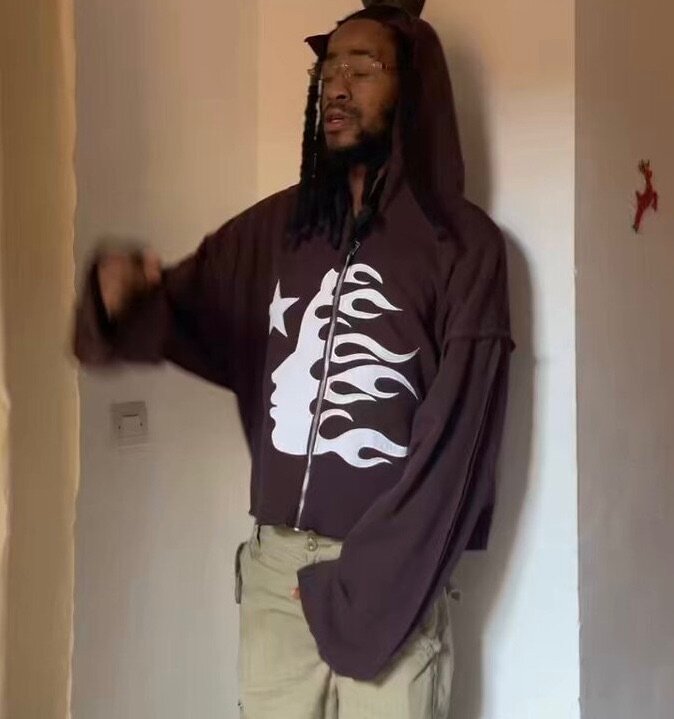 Pull over crop top hellstar