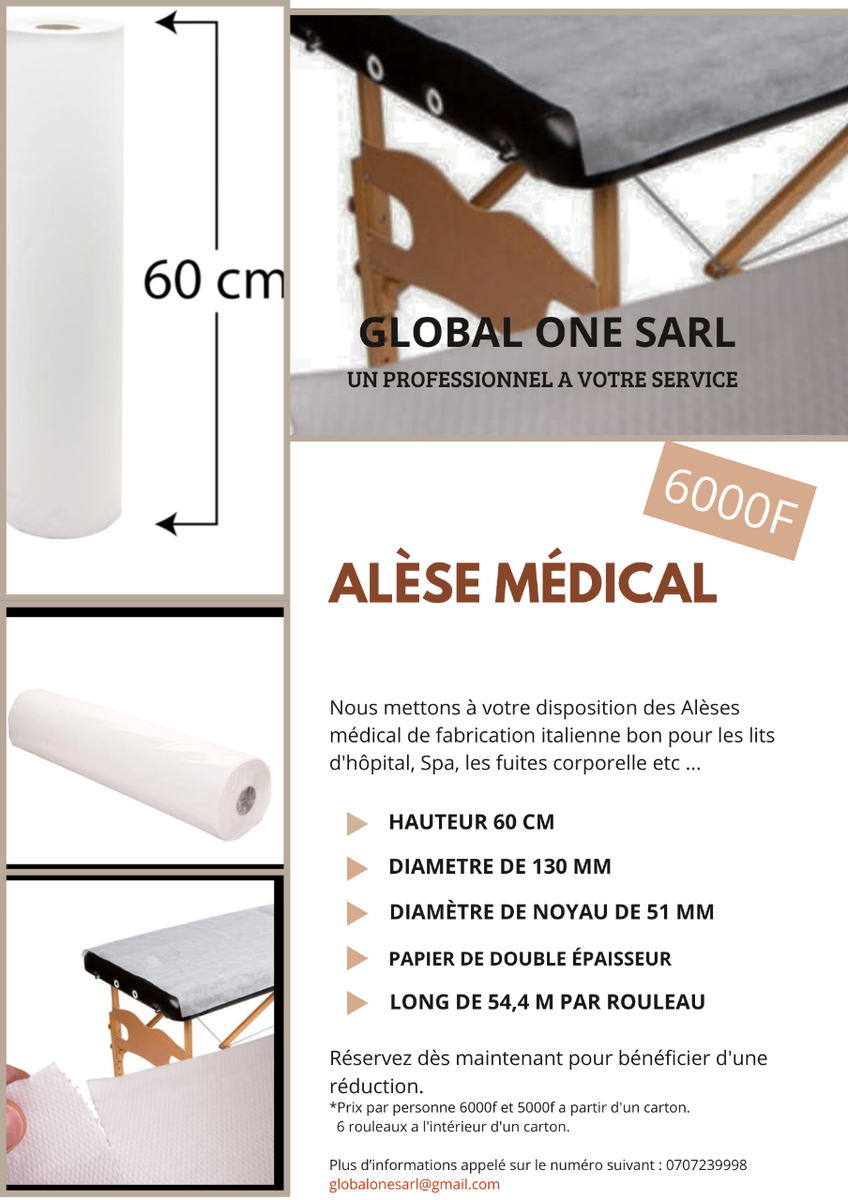 Rouleau Alèse Médical 60cm