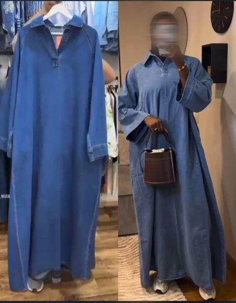 Robe en denim longue
