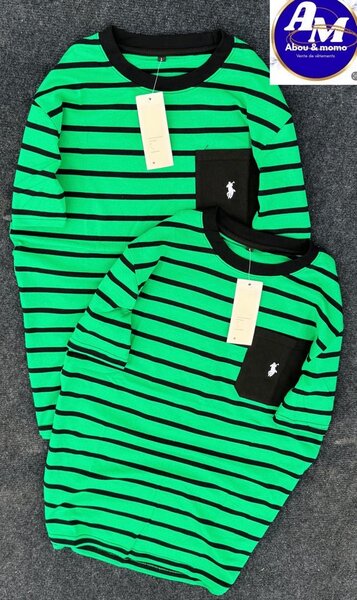 Pull rayé tendance unisexe