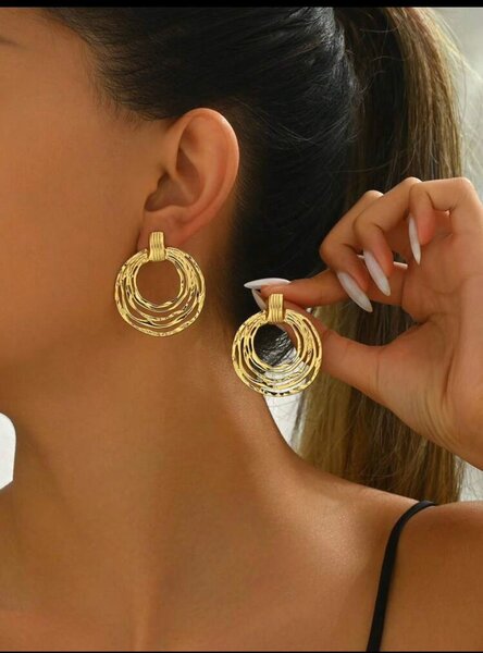 Boucles d'Oreilles Créoles Dorées