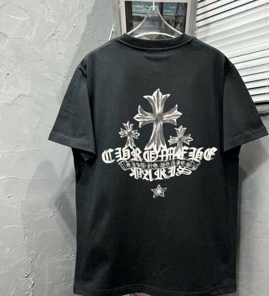 T-shirt noir croix homme
