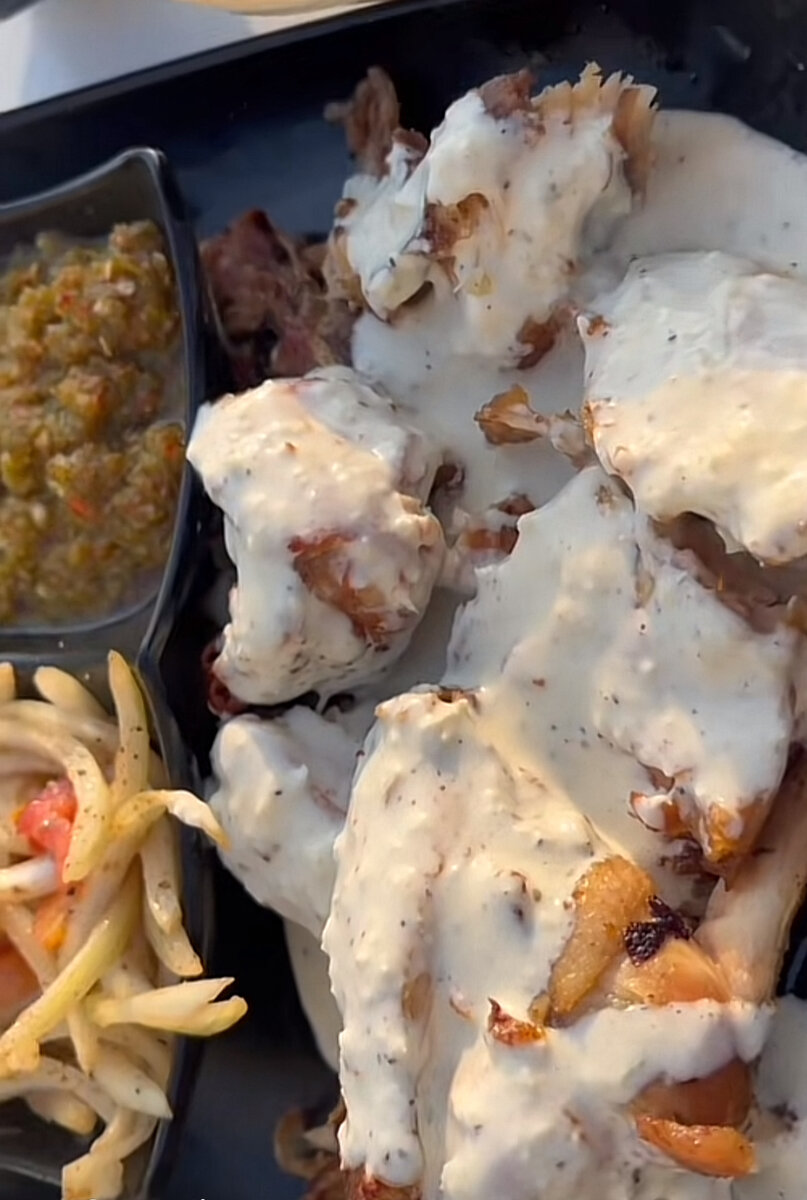 Poulet rôti sauce crémeuse