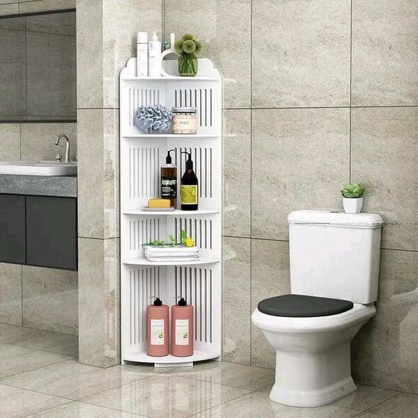 Étagère d'angle salle de bains