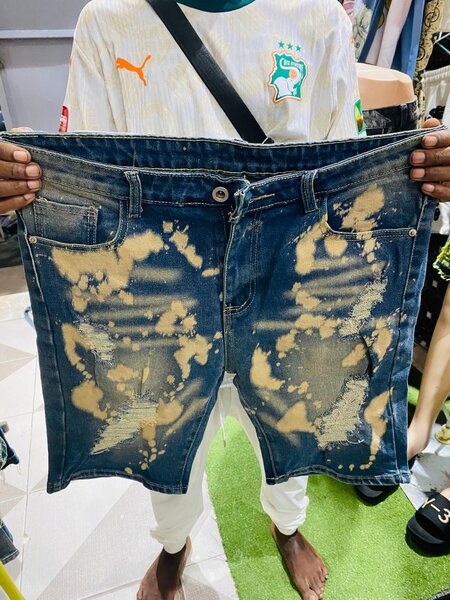 Shorts en jean délavé