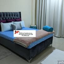 custom made bed with a high base