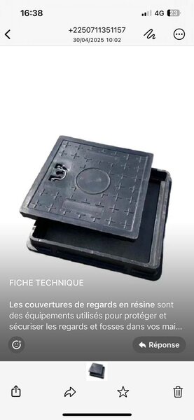 Couvercle de Regard en Résine