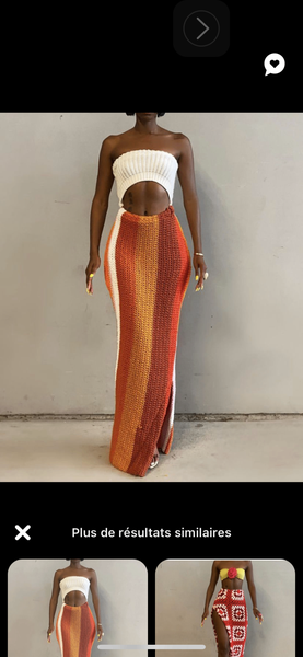 Robe sexy au crochet fait à la main