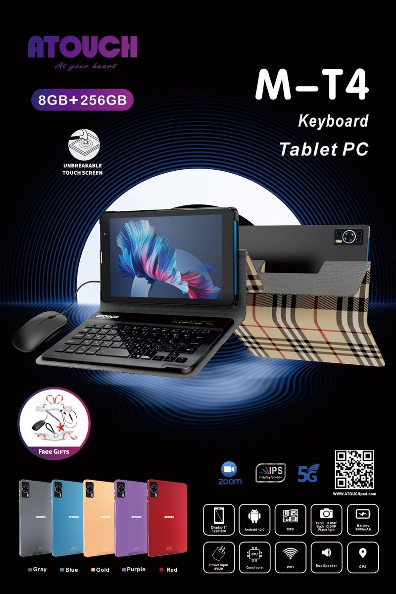 Tablette 8 pouces ATOUCH M-T4