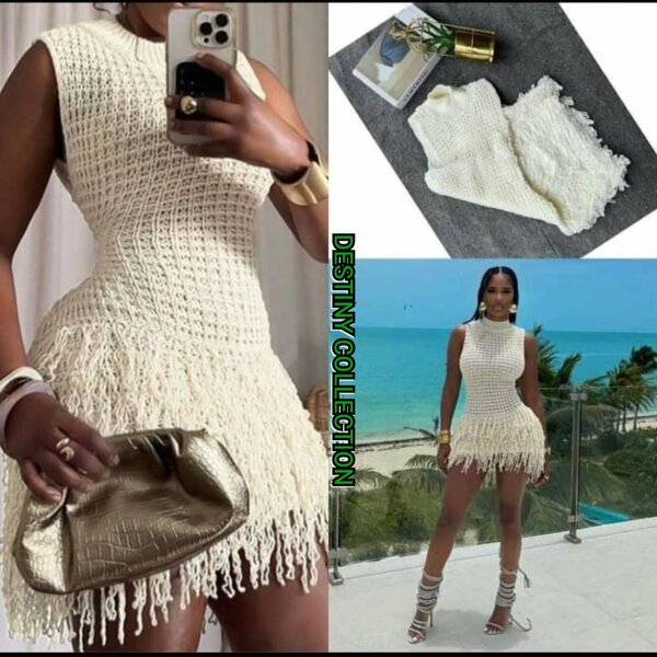 Robe en crochet tendance