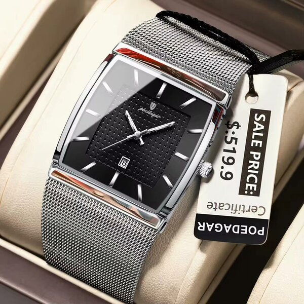 Montre élégante en acier