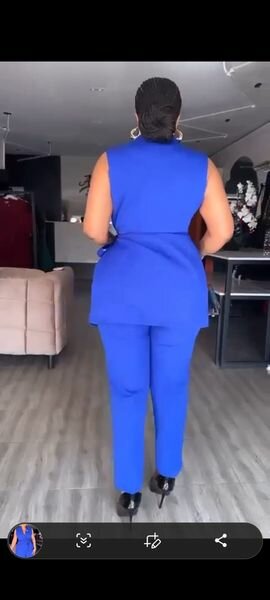 trousers and vest blue