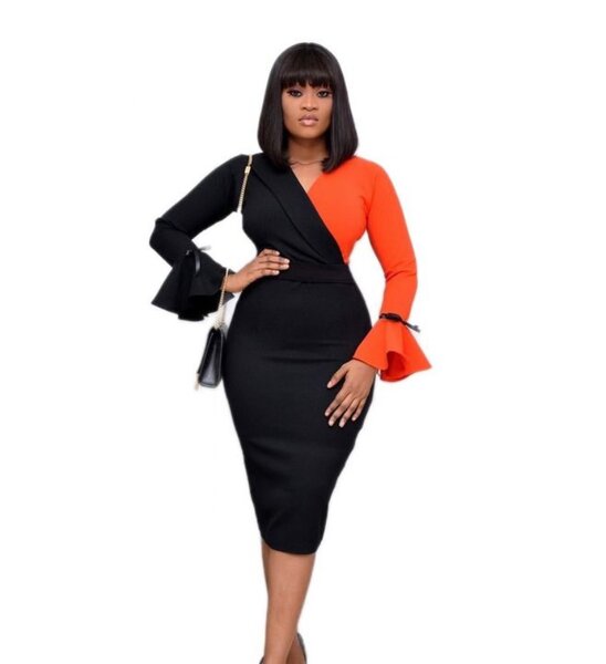 Robe élégante bicolore