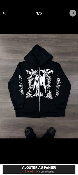 Veste à capuche graphique