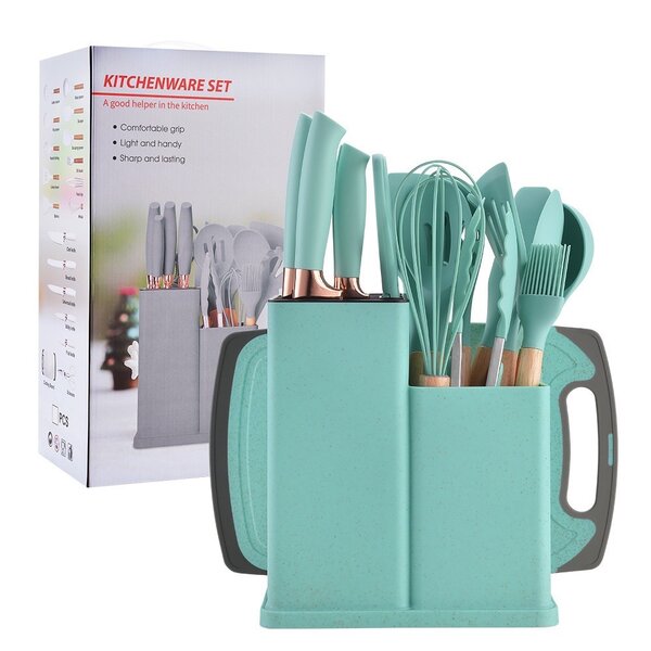 19Pcs silicone cooking set.