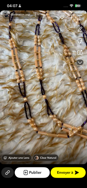 Collier artisanal perles bois