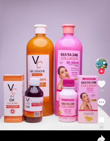 Vitamin C Oil & Collagen Shower Gel Set
