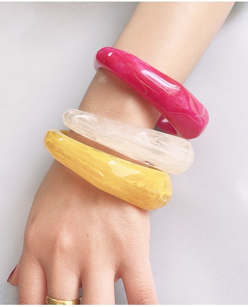 Irregular Shaped Acrylic Bangles